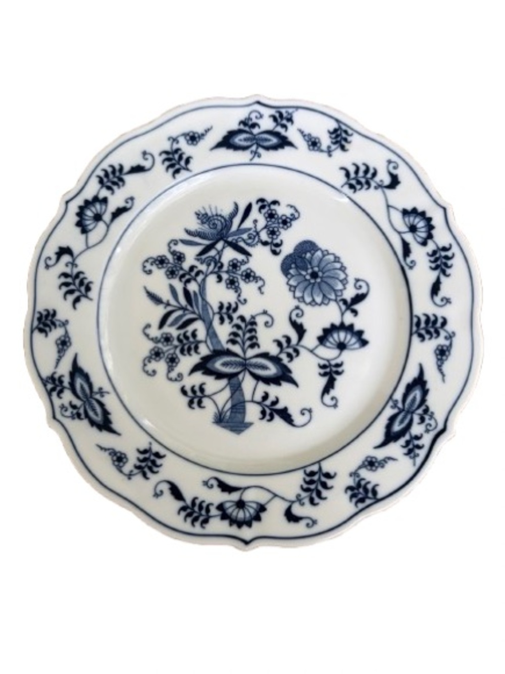 Blue Danube China Salad Plate 8.75” w/ Ribbon Banner Backstamp Farmhouse